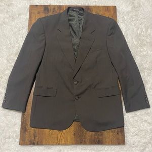 Kilburne & Finch Mens 44R/S Dark Gray Wool 2 Button Blazer/Suit Jacket